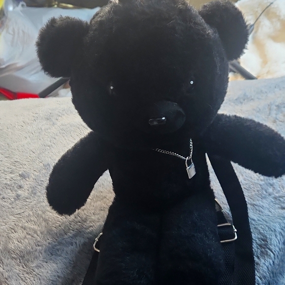 Handbags - Black Teddy Bear Backpack